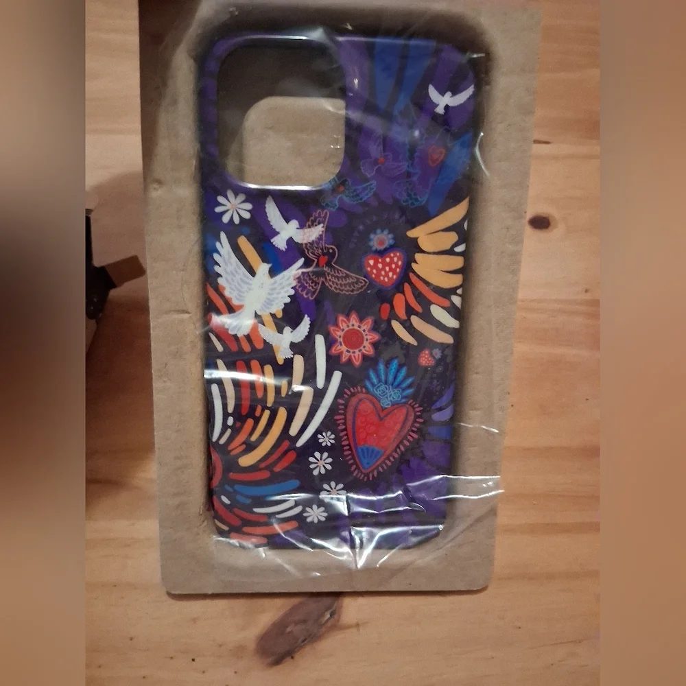 Vibrant Patterned Phone Case - Purple and Red